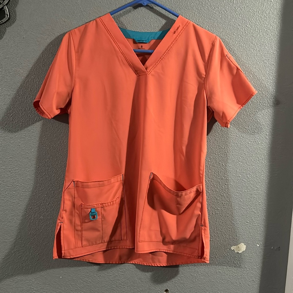 Carhartt orange Scrub top size S